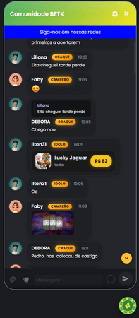 Chat ao vivo da comunidade
